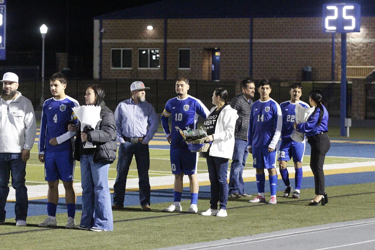 All the soccer seniors getting ready for senior night.