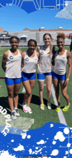The Corsicana Girls Track Relay 4x1. Kiana Lopez-Wilson, Measha Rhinehart, Erika Roughton, and Jazmine Newsome placing third place over with a time on 47.88.
