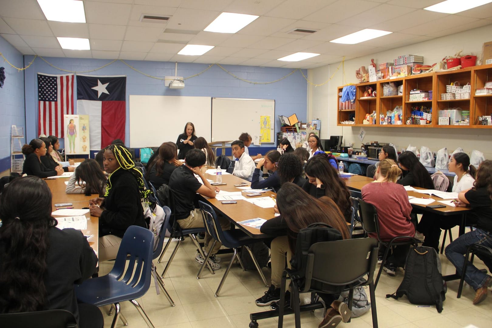 Health Science hosting Sandra Vernon, an RN from Navarro Regional Hospital.